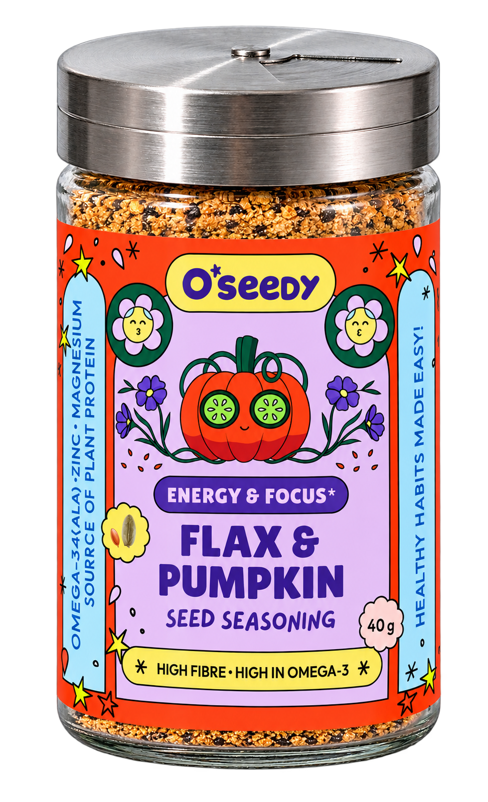 Flax & Pumpkin O’SEEDY jar